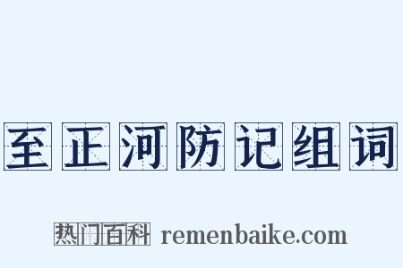 至正河防记组词是什么意思的图片
